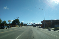Driving into Pinedale, Wyoming from the west